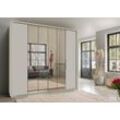 Kleiderschrank WIEMANN "Kansas", beige (champagner, spiegel), B:300cm, Schränke, Drehtürenschrank Kleiderschrank, mit Spiegel