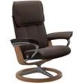 Relaxsessel STRESSLESS "Admiral", braun (braun batick), Sessel, Leder BATICK, Signature Base Eiche, Relaxfunktion-Drehfunktion-Plus™System-BalanceAdapt™-Gleitsystem, B/H/T: 84cm x 100cm x 73cm, Leder BATICK: BATICK ist ein leicht korrigiertes, durchgefärbtes und genarbtes Möbelleder, bei dem die meisten Unebenheiten und Spuren in der Regel entfernt wurden., mit Signature Base, Größe M & L, Gestell