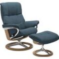 Relaxsessel STRESSLESS "Mayfair", blau (petrol q2 faron), B:79cm H:102cm T:44cm, Leder BATICK: BATICK ist ein leicht korrigiertes, durchgefärbtes und genarbtes Möbelleder, bei dem die meisten Unebenheiten und Spuren in der Regel entfernt wurden., Leder PALOMA: PALOMA ist ein durchgefärbtes Semianilin-Möbelleder mit natürlicher Narbung., ROHLEDER Stoff Q2 FARON: Ein fester zuverlässiger Bouclu00e9 