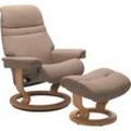 Relaxsessel STRESSLESS "Sunrise", beige (beige q2 faron), B:88cm H:103cm T:78cm, Leder BATICK: BATICK ist ein leicht korrigiertes, durchgefärbtes und genarbtes Möbelleder, bei dem die meisten Unebenheiten und Spuren in der Regel entfernt wurden., Leder PALOMA: PALOMA ist ein durchgefärbtes Semianilin-Möbelleder mit natürlicher Narbung., ROHLEDER Stoff Q2 FARON: Ein fester zuverlässiger Bouclu00e9 