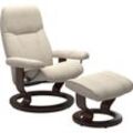 Relaxsessel STRESSLESS "Consul", beige (beige jasmine), B:76cm H:100cm T:71cm, Leder BATICK: BATICK ist ein leicht korrigiertes, durchgefärbtes und genarbtes Möbelleder, bei dem die meisten Unebenheiten und Spuren in der Regel entfernt wurden., Leder PALOMA: PALOMA ist ein durchgefärbtes Semianilin-Möbelleder mit natürlicher Narbung., ROHLEDER Stoff Q2 FARON: Ein fester zuverlässiger Bouclu00e9 mi