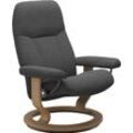 Relaxsessel STRESSLESS "Consul", grau (dunkelgrau q2 faron), B:72cm H:94cm T:70cm, Leder BATICK: BATICK ist ein leicht korrigiertes, durchgefärbtes und genarbtes Möbelleder, bei dem die meisten Unebenheiten und Spuren in der Regel entfernt wurden., Leder PALOMA: PALOMA ist ein durchgefärbtes Semianilin-Möbelleder mit natürlicher Narbung., ROHLEDER Stoff Q2 FARON: Ein fester zuverlässiger Bouclu00e