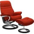 Relaxsessel STRESSLESS "Sunrise", rot (rust q2 faron), B:79cm H:103cm T:73cm, Leder BATICK: BATICK ist ein leicht korrigiertes, durchgefärbtes und genarbtes Möbelleder, bei dem die meisten Unebenheiten und Spuren in der Regel entfernt wurden., Leder PALOMA: PALOMA ist ein durchgefärbtes Semianilin-Möbelleder mit natürlicher Narbung., ROHLEDER Stoff Q2 FARON: Ein fester zuverlässiger Bouclu00e9 mit