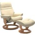 Relaxsessel STRESSLESS "Sunrise", beige (vanilla paloma), B:79cm H:103cm T:73cm, Leder BATICK: BATICK ist ein leicht korrigiertes, durchgefärbtes und genarbtes Möbelleder, bei dem die meisten Unebenheiten und Spuren in der Regel entfernt wurden., Leder PALOMA: PALOMA ist ein durchgefärbtes Semianilin-Möbelleder mit natürlicher Narbung., ROHLEDER Stoff Q2 FARON: Ein fester zuverlässiger Bouclu00e9 