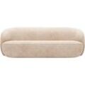 3-Sitzer LEGER HOME BY LENA GERCKE "Effie" Sofas Gr. B/H/T: 215cm x 76cm x 92cm, Bouclé recycelt, beige (cream) in einer einzigartigen runden Form, komfortables Sitzen