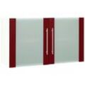 Glashängeschrank WIHO KÜCHEN "Flexi2", rot (front: rot glanz, korpus: weiß), B:100cm H:56,5cm T:35cm, Schränke, Breite 100 cm