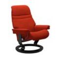 Relaxsessel STRESSLESS "Sunrise", rot (rust q2 faron), B:79cm H:103cm T:73cm, Leder BATICK: BATICK ist ein leicht korrigiertes, durchgefärbtes und genarbtes Möbelleder, bei dem die meisten Unebenheiten und Spuren in der Regel entfernt wurden., Leder PALOMA: PALOMA ist ein durchgefärbtes Semianilin-Möbelleder mit natürlicher Narbung., ROHLEDER Stoff Q2 FARON: Ein fester zuverlässiger Bouclu00e9 mit