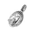 Ketten-Anhänger "Buddha-Kopf, teilweise geschwärzt, Silber 925", silber, GIORGIO MARTELLO MILANO, Schmuckanhänger, Damen, Onesize, Silber 925 (Sterlingsilber)