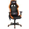 Gaming-Stuhl DUO COLLECTION "Game-Rocker G-10" Stühle Gr. B/H/T: 66 cm x 125 cm x 66 cm, Kunstleder-Netzstoff, Gaming-Chair + Kunststoff-Polypropylen, bunt (schwarz, orange, schwarz)