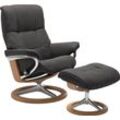 Relaxsessel STRESSLESS "Mayfair", grau (rock paloma), B:92cm H:103cm T:79cm, Leder BATICK: BATICK ist ein leicht korrigiertes, durchgefärbtes und genarbtes Möbelleder, bei dem die meisten Unebenheiten und Spuren in der Regel entfernt wurden., Leder PALOMA: PALOMA ist ein durchgefärbtes Semianilin-Möbelleder mit natürlicher Narbung., ROHLEDER Stoff Q2 FARON: Ein fester zuverlässiger Bouclu00e9 mit 