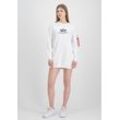 Sweater ALPHA INDUSTRIES "Alpha Industries Women - Sweatshirts Basic Long OS Wmn" Gr. L, weiß (white) Damen Sweatshirts