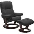 Relaxsessel STRESSLESS "Mayfair", grau (charcoal dinamica), B:88cm H:102cm T:77cm, Leder BATICK: BATICK ist ein leicht korrigiertes, durchgefärbtes und genarbtes Möbelleder, bei dem die meisten Unebenheiten und Spuren in der Regel entfernt wurden., Leder PALOMA: PALOMA ist ein durchgefärbtes Semianilin-Möbelleder mit natürlicher Narbung., ROHLEDER Stoff Q2 FARON: Ein fester zuverlässiger Bouclu00e