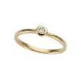 Goldring FIRETTI "Schmuck Geschenk Gold 333 Damenring Verlobungsring Solitär" Fingerringe Gr. 16, 0,05 ct P2 = erkennbare Einschlüsse, Gelbgold 333-Diamanten, weiß (gelbgoldfarben, weiß) Damen Fingerringe mit Brillant