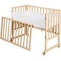 Stubenbett ROBA "safe asleep 3-in-1 Sternenzauber, natur", Baby, Gr. Liegefläche B/L: 45cm x 90cm, kein Härtegrad, beige (natur), MDF, Babybetten