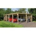 Doppelcarport WEKA "Gr. 3" Carports Gr. H: 215 cm, braun