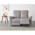 2-Sitzer HOME AFFAIRE "Southbrook", grau (hellgrau), B:144cm H:99cm T:92cm, Webstoff 95% Polyester 5% Nylon, Sofas, mit manueller und elektrischer Relaxfunktion