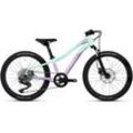 Mountainbike GHOST "Lanao 20 Full Party" Gr. 25, grün (lila, mint), Fahrräder, 25cm, 20 Zoll (50,80cm)