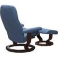 Relaxsessel STRESSLESS "Consul", blau (lazuli blau), B:85cm H:100cm T:77cm, Leder BATICK: BATICK ist ein leicht korrigiertes, durchgefärbtes und genarbtes Möbelleder, bei dem die meisten Unebenheiten und Spuren in der Regel entfernt wurden., Leder PALOMA: PALOMA ist ein durchgefärbtes Semianilin-Möbelleder mit natürlicher Narbung., ROHLEDER Stoff Q2 FARON: Ein fester zuverlässiger Bouclu00e9 mit e