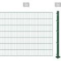 Einstabmattenzaun ARVOTEC "ESSENTIAL 140 zum Einbetonieren", grün (dunkelgrün), H:140cm, Stahl, Kunststoff, Zaunelemente, Zaunhöhe 140 cm, Zaunlänge 2 - 60 m