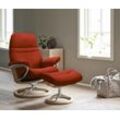 Relaxsessel STRESSLESS "Sunrise", rot (rust q2 faron), B:83cm H:105cm T:74cm, Leder BATICK: BATICK ist ein leicht korrigiertes, durchgefärbtes und genarbtes Möbelleder, bei dem die meisten Unebenheiten und Spuren in der Regel entfernt wurden., Leder PALOMA: PALOMA ist ein durchgefärbtes Semianilin-Möbelleder mit natürlicher Narbung., ROHLEDER Stoff Q2 FARON: Ein fester zuverlässiger Bouclu00e9 mit