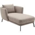 Chaiselongue "Pearl - 5 Jahre Hersteller-Garantie, auch in Bouclé", beige (sand), B:101cm H:71cm T:161cm, 100% Polyester, SCHÖNER WOHNEN-KOLLEKTION, Sofas, Maße (B/H/T): 101/71/161 cm, Füße aus Metall