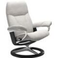 Relaxsessel STRESSLESS "Consul", grau (light grau jasmine), B:78cm H:97cm T:70cm, Leder BATICK: BATICK ist ein leicht korrigiertes, durchgefärbtes und genarbtes Möbelleder, bei dem die meisten Unebenheiten und Spuren in der Regel entfernt wurden., Leder PALOMA: PALOMA ist ein durchgefärbtes Semianilin-Möbelleder mit natürlicher Narbung., ROHLEDER Stoff Q2 FARON: Ein fester zuverlässiger Bouclu00e9