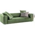 3-Sitzer W.SCHILLIG "around-the-block" Sofas Gr. B/H/T: 260 cm x 66 cm x 104 cm, Longlife Xtra-Leder Z69, grün (green z69) 3-Sitzer Sofas mit eleganter Biese, Federkern