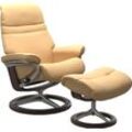 Relaxsessel STRESSLESS "Sunrise", gelb, Material Bezug, Ausführung Funktion, Größe B/H/T, Sessel, mit Signature Base, Größe S, Gestell Wenge