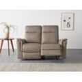 2-Sitzer HOME AFFAIRE "Southbrook", grau (hellgrau), B:144cm H:99cm T:92cm, Kunstleder 100% Polyurethan, Sofas, mit manueller und elektrischer Relaxfunktion