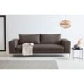 3-Sitzer OTTO PRODUCTS "Finnja", braun, B:247cm H:83cm T:103cm, Struktur fein: aus recycleten PET-Flaschen (100% PES), Sofas, 3-Sitzer-Sofa, mit Recycling-Bezug