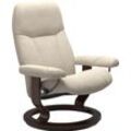 Relaxsessel STRESSLESS "Consul", beige (beige jasmine), B:72cm H:94cm T:70cm, Leder BATICK: BATICK ist ein leicht korrigiertes, durchgefärbtes und genarbtes Möbelleder, bei dem die meisten Unebenheiten und Spuren in der Regel entfernt wurden., Leder PALOMA: PALOMA ist ein durchgefärbtes Semianilin-Möbelleder mit natürlicher Narbung., ROHLEDER Stoff Q2 FARON: Ein fester zuverlässiger Bouclu00e9 mit