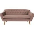 3-Sitzer ANDAS "Renne", beige (puder), B:178cm H:78cm T:73cm, Webstoff, Sofas, mit Heftung im Rücken im skandinavischem Stil