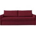 Schlafsofa BALI "Pisa", rot, B:222cm H:93cm T:98cm, 100% PES, Sofas, mit 3 Matratzenarten, Lattenrost, stabiles Untergestell