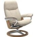 Relaxsessel STRESSLESS "Consul", beige (beige jasmine), B:82cm H:102cm T:72cm, Leder BATICK: BATICK ist ein leicht korrigiertes, durchgefärbtes und genarbtes Möbelleder, bei dem die meisten Unebenheiten und Spuren in der Regel entfernt wurden., Leder PALOMA: PALOMA ist ein durchgefärbtes Semianilin-Möbelleder mit natürlicher Narbung., ROHLEDER Stoff Q2 FARON: Ein fester zuverlässiger Bouclu00e9 mi