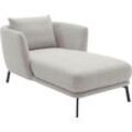 Chaiselongue "Pearl - 5 Jahre Hersteller-Garantie, auch in Bouclé", grau (platin), B:101cm H:71cm T:161cm, 16% Baumwolle, 79% Polyester, 5% Polyacryl, SCHÖNER WOHNEN-KOLLEKTION, Sofas, Maße (B/H/T): 101/71/161 cm, Füße aus Metall