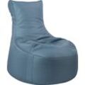 Sitzsack SITTING POINT "Keiko Swing", blau (graublau), B:65cm H:90cm T:95cm, Polyester, Polystyrol, Sitzsäcke