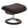 Fußhocker STRESSLESS "Mayfair", braun (chocolate paloma), B:55cm H:41cm T:39cm, Leder BATICK: BATICK ist ein leicht korrigiertes, durchgefärbtes und genarbtes Möbelleder, bei dem die meisten Unebenheiten und Spuren in der Regel entfernt wurden., Leder PALOMA: PALOMA ist ein durchgefärbtes Semianilin-Möbelleder mit natürlicher Narbung., ROHLEDER Stoff Q2 FARON: Ein fester zuverlässiger Bouclu00e9 m