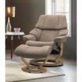 Relaxsessel STRESSLESS "Reno", beige (beige q2 faron), B:79cm H:98cm T:75cm, Leder BATICK: BATICK ist ein leicht korrigiertes, durchgefärbtes und genarbtes Möbelleder, bei dem die meisten Unebenheiten und Spuren in der Regel entfernt wurden., Leder PALOMA: PALOMA ist ein durchgefärbtes Semianilin-Möbelleder mit natürlicher Narbung., ROHLEDER Stoff Q2 FARON: Ein fester zuverlässiger Bouclu00e9 mit 