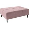 Hockerbank INOSIGN "Ancona New" Hocker Gr. B/H/T: 107 cm x 43 cm x 71 cm, Cord, rosa (rosé) passend zum Ecksofa, auch in Easy care-Bezug + Cord