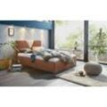 Polsterbett "Malibu", braun (braun, beige), B:152cm L:212cm, Bezug Bett: Microfaser (100% Polyester), Bonnell-Federkernmatratze: 51% Polypropylen, 39% Polyester und 10% Baumwolle, Kaltschaummatratze: 100% Polyester, Bezug abnehm- und waschbar bis 60u00b0C, WESTFALIA SCHLAFKOMFORT, Betten, inkl. Bettkasten bei Ausführung mit Matratze