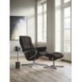 Relaxsessel STRESSLESS "Mayfair", braun (chocolate paloma), B:79cm H:102cm T:73cm, Leder PALOMA: PALOMA ist ein durchgefärbtes Semianilin-Möbelleder mit natürlicher Narbung., Sessel, mit Hocker, mit Cross Base, Größe S, M & L, Holzakzent Wenge