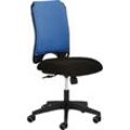 Drehstuhl MAYER SITZMÖBEL "2333", blau (blau, schwarz), B:64cm H:98cm T:64cm, Stühle, Bürodrehstuhl