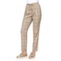 Jogger Pants HEINE Gr. 50, Normalgrößen, beige (ecru, sesam, kariert) Damen Hosen