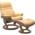 Relaxsessel STRESSLESS "Sunrise", gelb, Material Bezug, Ausführung / Funktion, Maße B/H/T, Sessel, mit Classic Base, Größe S, Gestell Eiche