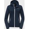 Fleecejacke SCHÖFFEL "Fleece Hoody Lodron L" Gr. 38, blau (8820, blau) Damen Jacken