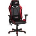 Gaming-Stuhl DUO COLLECTION "Game Rocker G-30 L" Stühle Gr. B/H/T: 72 cm x 138 cm x 72 cm, Kunstleder-Microfaser, Gaming-Chair, schwarz (schwarz, rot, schwarz, rot)