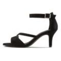 Sandalette LASCANA Gr. 36, schwarz Damen Schuhe Sandalette Riemchensandale High-Heel-Sandalette,Riemchensandalette,Sommerschuh mit Riemchen VEGAN