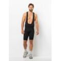 Fahrradhose JACK WOLFSKIN "MOROBBIA BIB SHORTS M" Gr. L (52), Normalgrößen, schwarz Hosen