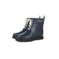 Gummistiefel ILSE JACOBSEN "RUB2", Damen, Gr. 36, blau (schwarz indigo), Obermaterial: 80% Naturkautschuk, 20% andere Inhaltsstoffe; Futter: 60% Viskose, 40% Baumwolle; Laufsohle: Naturkautschuk, casual, Schuhe, Vegan / Nachhaltig