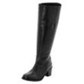 Weitschaftstiefel SHEEGO "Große Größen", Damen, Gr. 37, XXL-Schaft, schwarz, Obermaterial: 100% Leder, klassisch, Schuhe, aus Echtleder, mit Stretch-Einsatz